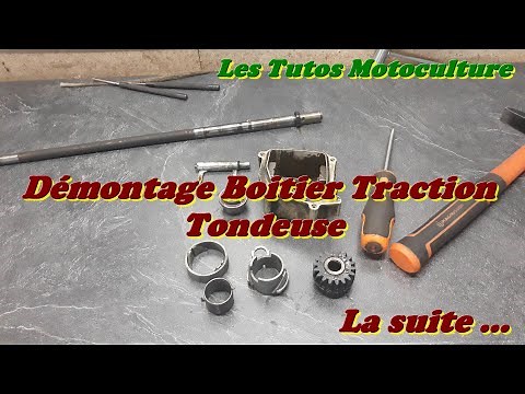 Disassembly of the lawnmower traction unit (continued)