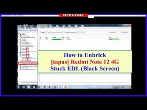 How to Unbrick Redmi Note 12 4G Stuck EDL (Black Screen)