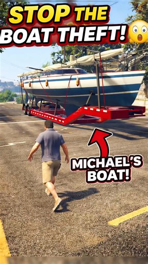 Stop Michael’s Boat From Getting Stolen 🤯 | #shorts #gta