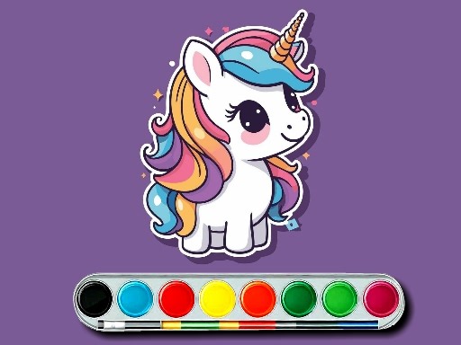 Play Unicorn Coloring Challenge | Free Online  Games. KidzSearch.com