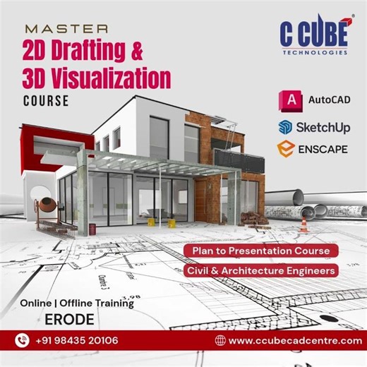 Master 2D Drafting & 3D Visualization Course for Civil & Architecture Engineers | Erode