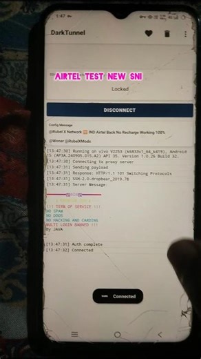 Dark Tunnel Config File || All Sim Working 100% || New Tunnel Vpn || V2ray Vmess | V2ray Vless | ssh