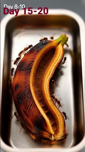 30 Days Banana Decomposition Timelapse | Yellow to Black Study #shorts #science #viral