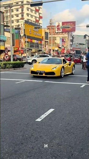 🔥 Ferrari 488 GTB in Stunning Yellow! 🏎️💛 🇱🇰 #ferrari #488gtb #ferrarigt3 #automobile