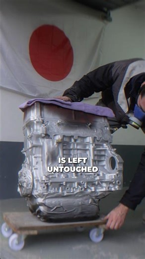 Painting a K20 engine is like sharpening a katana 🥷💚