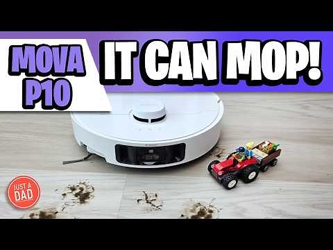 MOVA P10 Pro Ultra Robot Vacuum and Mop MOPPING DEMO - Does it clean up the muddy paw prints? Review