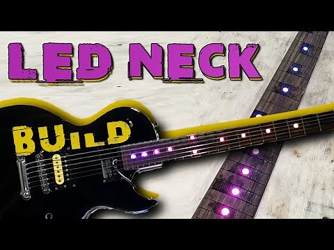 I made a GUITAR with LED LIGHT fretboard - Guitar building video: Cort PRS