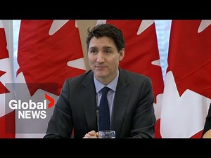 Trudeau warns of "forceful response" if Trump pulls trigger on tariffs | FULL
