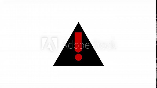 warning icon symbol malware viruses, phishing cyber crimes. Awareness of cyber threats problem, fail emergency. creating effective alerts and notifications for critical information. Stock Video