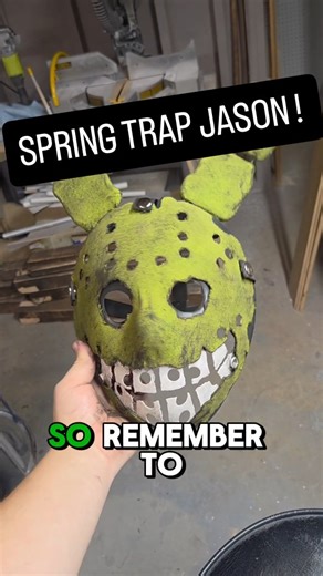 @apropalypse_creations on Instagram: "Round 2 of customizing jason masks has started, and first is Spring Trap Jason ! I love this one, leave a comment on how I should customize the next mask ! #halloween #halloweendiy #diy #mask #jasonvoorhees #springtrap #fnaf"