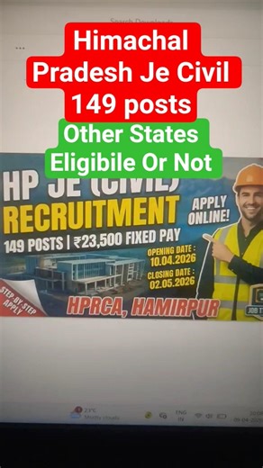 Himachal Pradesh junior engineer vacancy Himachal je civil#je #shorts #vacancy #trending #job #viral