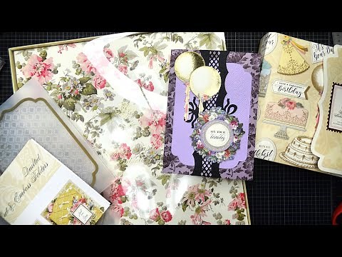 Anna Griffin Floral Paper Anthology Card Tutorial! Use Your Gorgeous Ephemera and Dies!