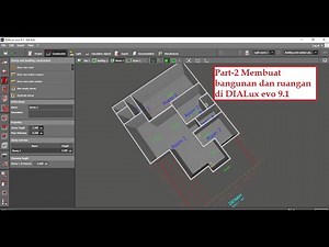 TUTORIAL DIALUX EVO PART- 2 MEMBUAT BANGUN DAN RUANG