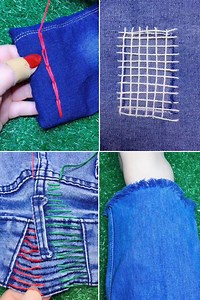 46K views · 805 reactions | Turn Old Jeans Into New Clothes :) | Patchwork & Embroidery | Facebook