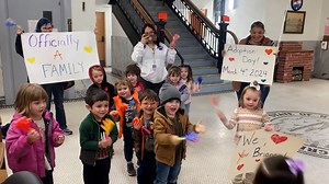 213K views · 1.5K reactions | Watch this little girl jump for joy when she steps out after her official adoption and sees THIS! #humankind | Humankind | Facebook