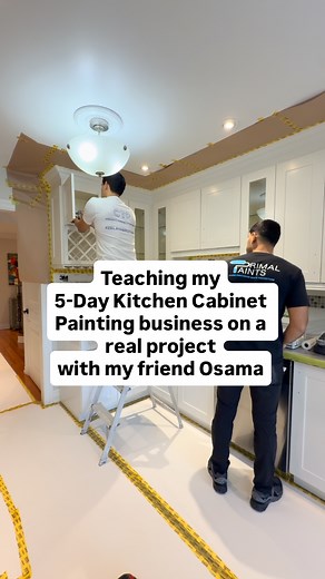 3.6K views · 30 reactions | Sharing My 5-day kitchen cabinet painting system with my friend Osama, who will implement it into his successful painting business #familybusiness #5daycabinetpainting #zelayabrothers #cabinetpainting #cabinetrefinishing #kitchenmakeover #toronto #kitchencabinets | Cabinet Trade Painting Inc. | Facebook