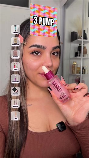 Letting this filter chose how much makeup I put on: @MaybellineUK grippy primer @Fenty Beauty skin tint @Makeup By Mario bronzer @Huda Beauty blush filter / concealer @Laura Mercier powder @ONE SIZE BEAUTY powder melt setting spray @Rare Beauty highlighter #makeupchallenge #filter #makeupfilter #grwm #gonewrong