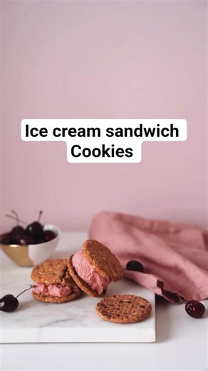 Easy Ice cream sandwich cookies recipe #shorts #cookies #icecreamsandwich