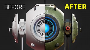 Material Creation and Rendering Tutorial - Spherical Robot with Turret - Part 2/2 | BlenderNation Bazaar