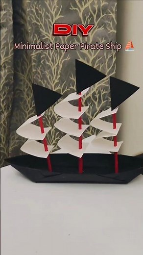 Diy Relaxing Paper Craft Building a Pirate Ship 🌊
