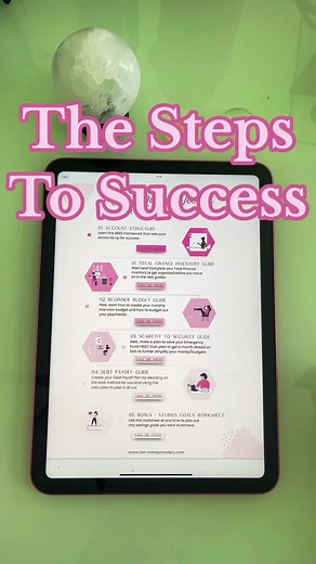 Here are the steps you need to take to learn how to manage your money, budget, save money, and pay off debt 🤍 this is your roadmap to a better financial life. Grab the Money Mastery Toolkit to get guidance through all the steps 💕 #howtobudget #budgetingtiktok #howtopayoffdebt #snowballmethod