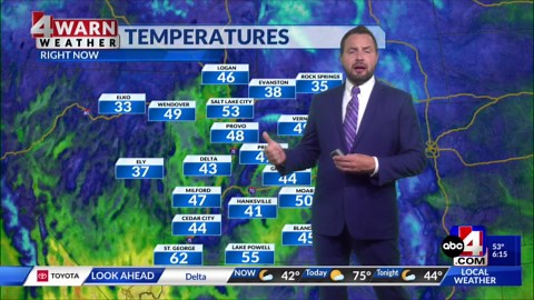 Rain showers move in bringing wind and cooler temperatures to the Beehive State