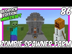 Zombie Spawner AFK & XP Farm Tutorial [Minecraft Bedrock Edition][MCPE]