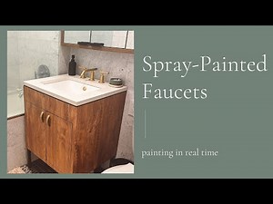 SPRAY PAINTED FAUCETS?! - Cheap & Easy DIY Bathroom Vanity Makeover (Bathroom Makeover Part 1)