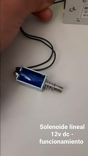 Funcionamiento de Solenoide lineal 12v - electroiman - actuador lineal electromagnetico. #shorts