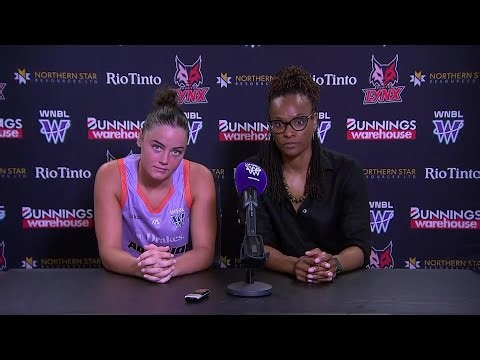PRESS CONFERENCE: Aja Parham-Ammar and Dallas Loughridge vs Perth Lynx, R12 WNBL26