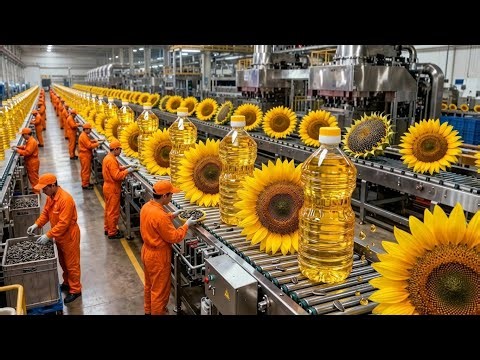 Inside the Sunflower Oil Factory | Real Food Production Step by Step