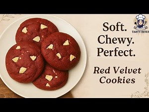 How to Make Soft & Chewy Red Velvet Chocolate Chip Cookies | Red Velvet Cookies Easy Recipe
