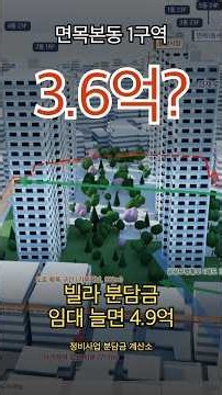 면목본동 모아타운 1구역 분담금, 빌라 3.6억? 임대 늘면 4.9억 직접 계산