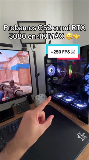 Así funciona COUNTER STRIKE 2 con TODO AL MÁXIMO en mi PC GAMING con RTX 5080 🤐 4K con TODO AL MÁXIMO 250 FPS #gaming #pcgaming #cs2 #rtx5080 #fyp