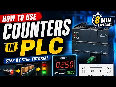 PLC Counters Explained | How to Use CTU, CTD & Reset Counters (Beginner to Advanced)
