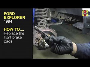 How to Replace the front brake padson the Ford Explorer 1994