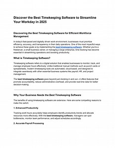 Discover the Best Timekeeping Software to Streamline Your Workday in 2025 - SlideServe
