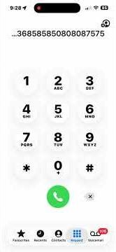 iPhone dail keypad