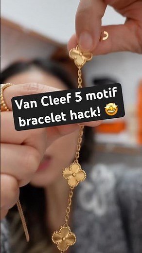 How to wear Van Cleef 5 motif bracelet as a necklace #vancleefandarpels #vancleef