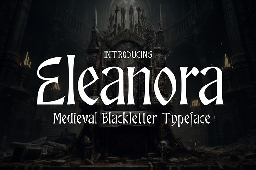 Eleanora - Medieval Blackletter Font, a Serif Font by HipFonts