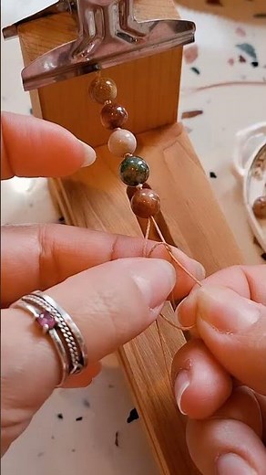 Macrame Tutorial #14: How to easily knot gemstones| For beginners #tutorial #amilia #basicknot