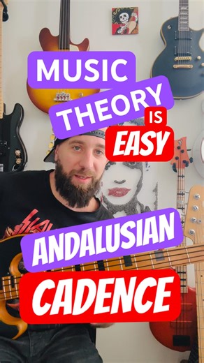MUSIC THEORY IS EASY ANDALUSIAN CADENCE #bass #guitar #music #theory #bassist #tutorial #easy #fyp