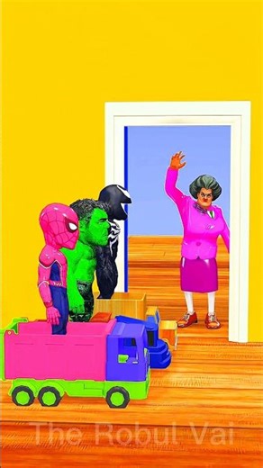 SPIDER MAN HULK AND VENOM KNOCKS ON THE DOOR TO FIND HER PARENTS 🤔🤯 | #spiderman #shorts #gta5 #hulk