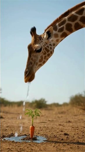 The zarafa saved the carrot tree from dring up by watering it || #ai #save #tree #zarafa