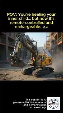 Alloy RC Excavator 🚜 Realistic Remote Control Construction Toy (Rechargeable + Lights & Sound)