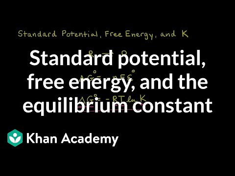 Standard potential, free energy, and the equilibrium constant | AP Chemistry | Khan Academy
