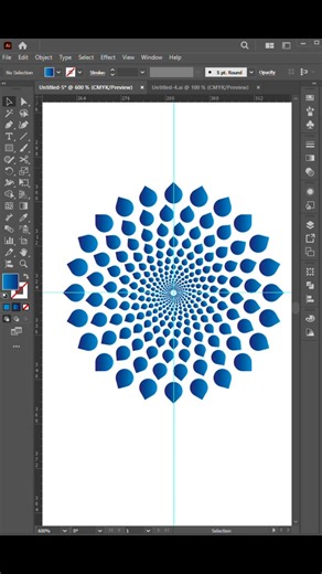 Abstract Radial Pattern Logo in Adobe Illustrator | Speed Art #Shorts