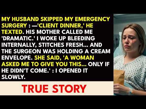 "My Husband Skipped My Emergency Surgery for a 'Client Dinner'—But the Surgeon Left an Envelope F...