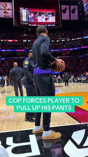 Cop makes nba player pull up his pants #nba #basketball #sag | basketball pants pull