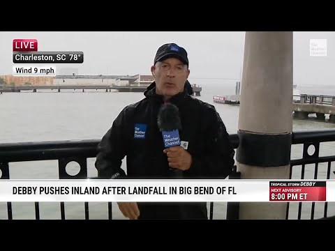 Jim Cantore Reports Live from Charleston as Tropical Storm Debby Threatens Historic Rainfall